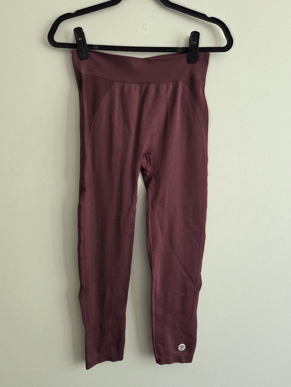 Tory Sport Athletic Athleisure Yoga Leggings Tights In Burgundy Maroon‎ Size L